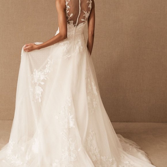 BHLDN Marceline Wedding Gown Size 18 (14W/16W) - Picture 8 of 10